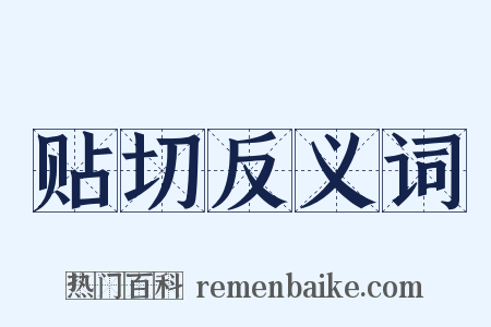 贴切反义词是什么意思的图片